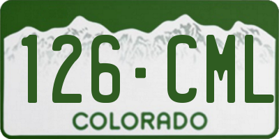 CO license plate 126CML