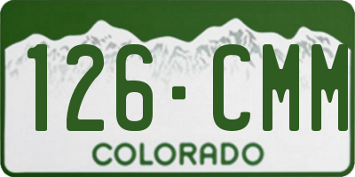 CO license plate 126CMM