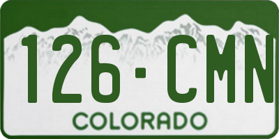 CO license plate 126CMN