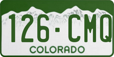 CO license plate 126CMQ