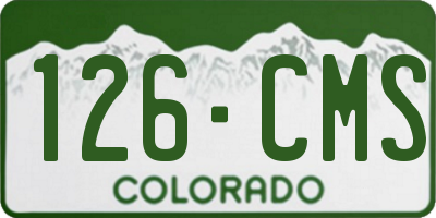 CO license plate 126CMS