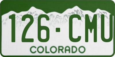 CO license plate 126CMU
