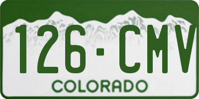 CO license plate 126CMV