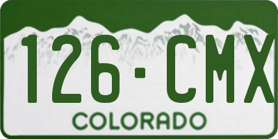 CO license plate 126CMX