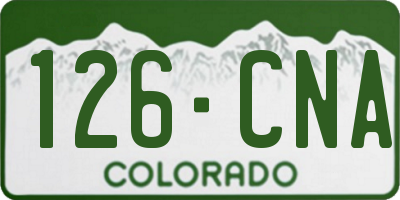 CO license plate 126CNA