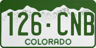 CO license plate 126CNB
