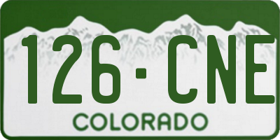 CO license plate 126CNE