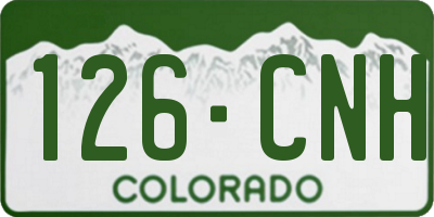 CO license plate 126CNH
