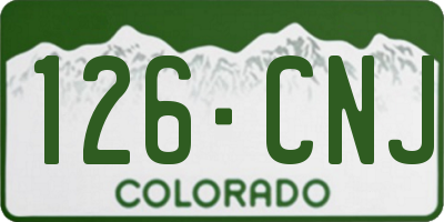 CO license plate 126CNJ