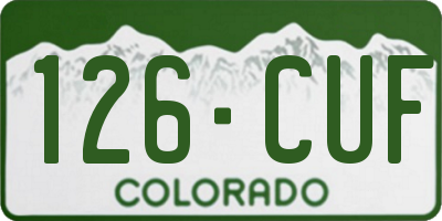 CO license plate 126CUF
