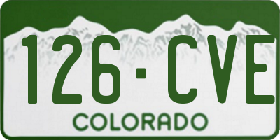 CO license plate 126CVE