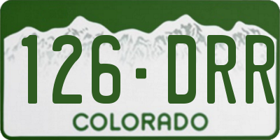 CO license plate 126DRR