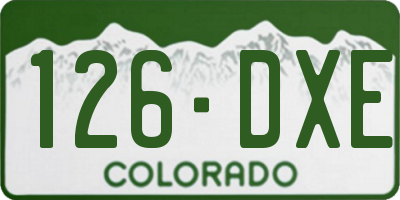 CO license plate 126DXE