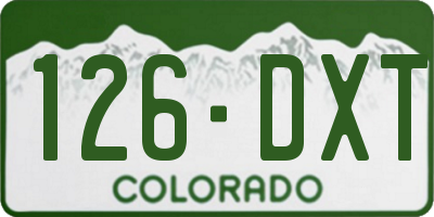 CO license plate 126DXT