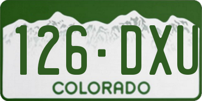 CO license plate 126DXU
