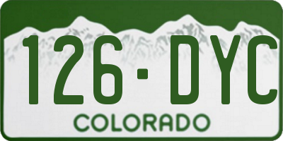 CO license plate 126DYC