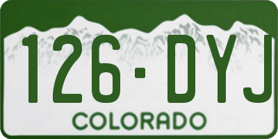 CO license plate 126DYJ