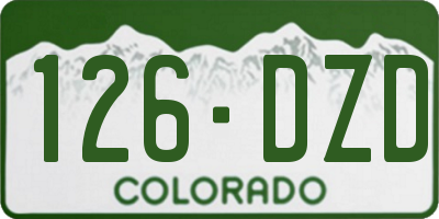 CO license plate 126DZD