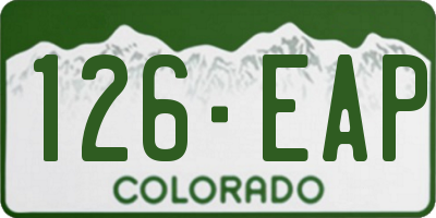 CO license plate 126EAP