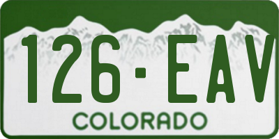 CO license plate 126EAV