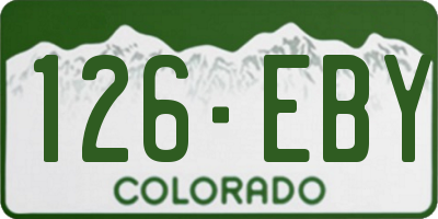 CO license plate 126EBY