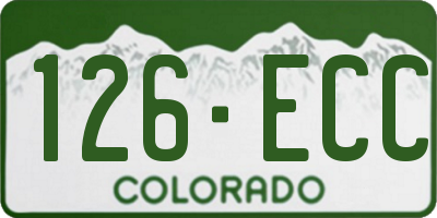 CO license plate 126ECC