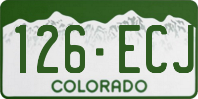 CO license plate 126ECJ