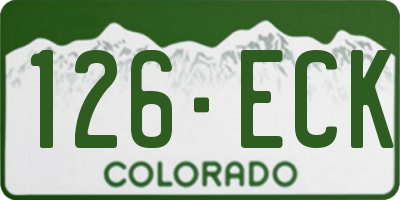 CO license plate 126ECK