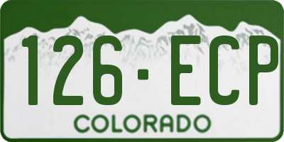 CO license plate 126ECP