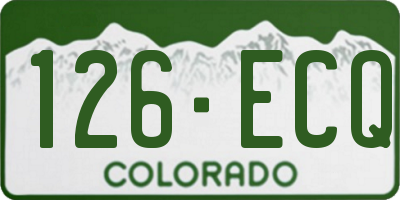 CO license plate 126ECQ