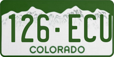CO license plate 126ECU
