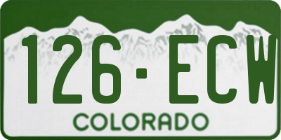 CO license plate 126ECW