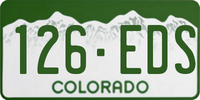CO license plate 126EDS