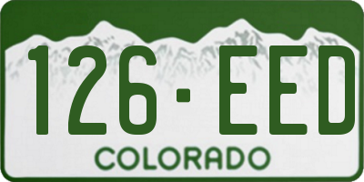 CO license plate 126EED