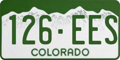 CO license plate 126EES