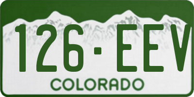CO license plate 126EEV