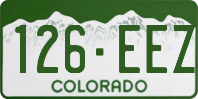 CO license plate 126EEZ