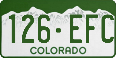 CO license plate 126EFC