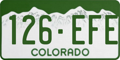 CO license plate 126EFE