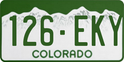 CO license plate 126EKY