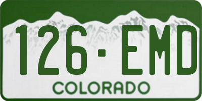 CO license plate 126EMD