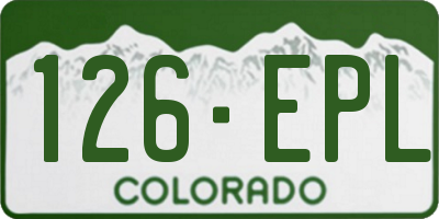 CO license plate 126EPL