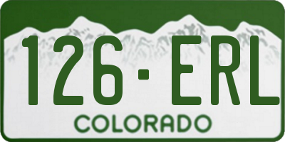 CO license plate 126ERL