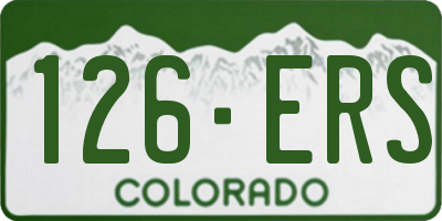 CO license plate 126ERS