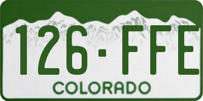 CO license plate 126FFE