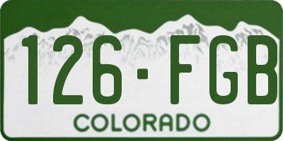 CO license plate 126FGB