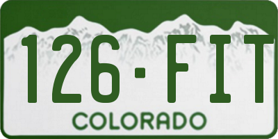 CO license plate 126FIT