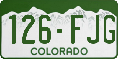 CO license plate 126FJG