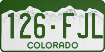 CO license plate 126FJL