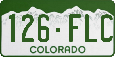 CO license plate 126FLC